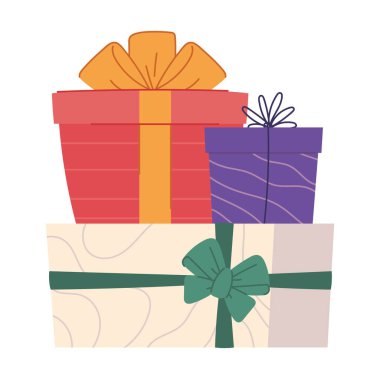 İzole edilmiş tasarım simgesinde doğum günü hediyeleri