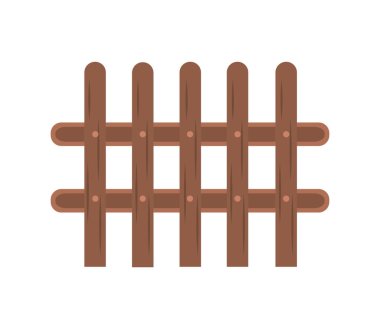 Ahşap çit çizim vektörü izole edildi