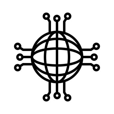 genel ağ simgesi vektörü izole edildi