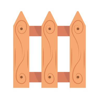 Arka bahçe çitleri vektörü izole edildi