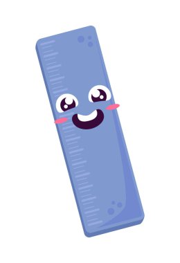 kawaii okul yöneticisinin vektörü izole edildi