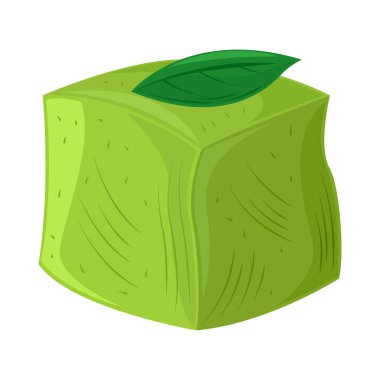 Yeşil çay tatlı vektörü izole edildi