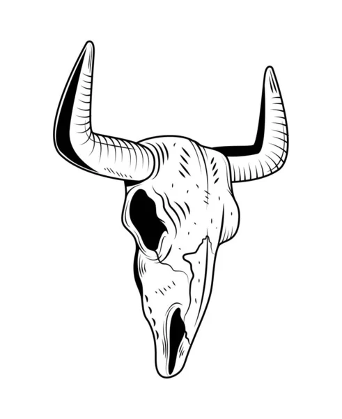 Значок Черепа Бика Вектор Ізольовано — стоковий вектор