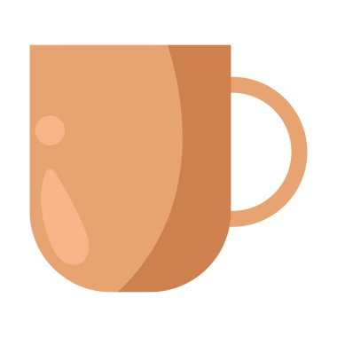 Sıcak kahve kupası simgesi izole edildi