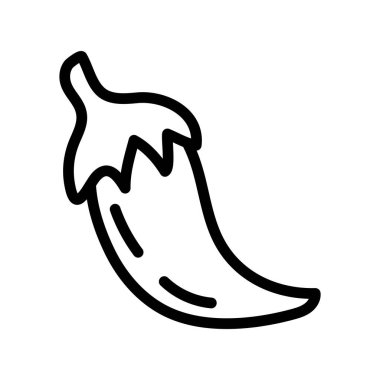 chili pepper food doodle icon isolated