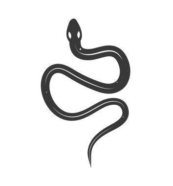 Ezoterik yılan simgesi izole edilmiş vektör
