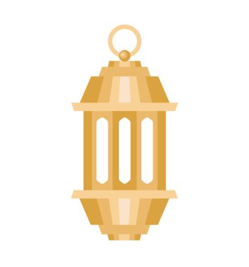 Altın ramazan lamba çizim vektörü izole