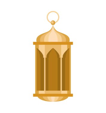 Altın ramazan lambası geleneksel vektör izole
