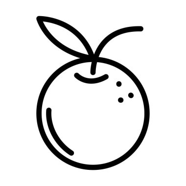 turuncu yiyecek karalama simgesi izole