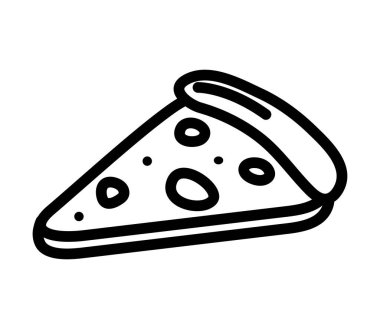 pizza food doodle icon isolated