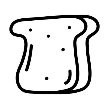bread food doodle icon isolated