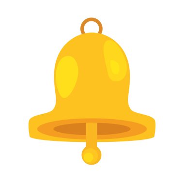 Altın çan asılı antika illüstrasyon vektörü izole