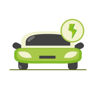 Eko araç simgesi izole edilmiş vektör