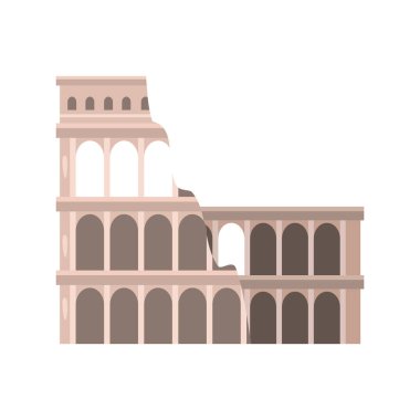 Roma Colosseum çizim vektörü izole edildi