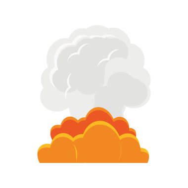 duman tasarım vektörüyle izole patlama etkisi