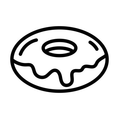 donut food doodle icon isolated
