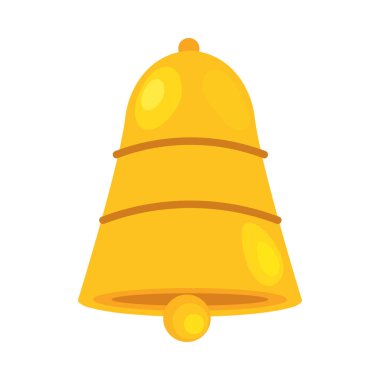 Altın çan asılı zarif illüstrasyon vektörü izole