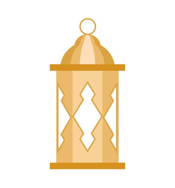 Altın ramazan lambası eski vektör izole
