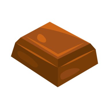 çikolata çubuğu şeker ikonu izole vektörü