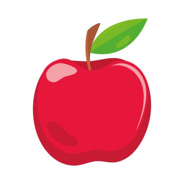 elma meyve simgesi izole edilmiş vektör