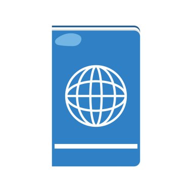 mavi pasaport illüstrasyon vektörü izole