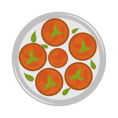 Hint gıda tasarımı vektörü izole edildi