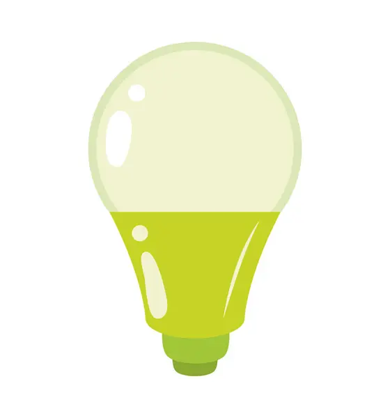 Light Bulb Eco Icon Isolated Vector — Stock Vector