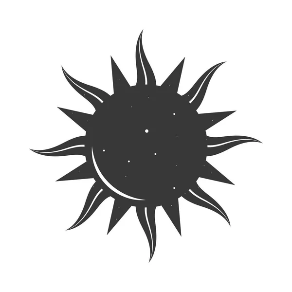 Icona Solare Esoterica Vettore Isolato — Vettoriale Stock