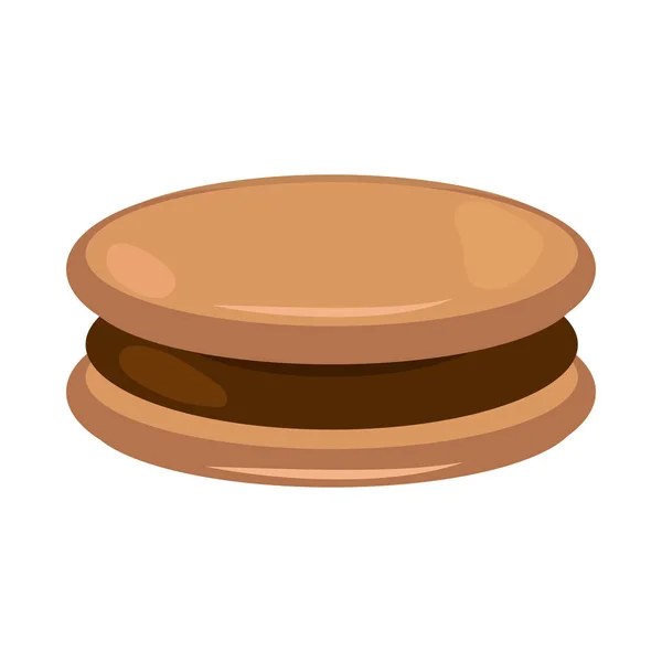 Čokoládový Cookie Ikona Izolovaný Vektor — Stockový vektor