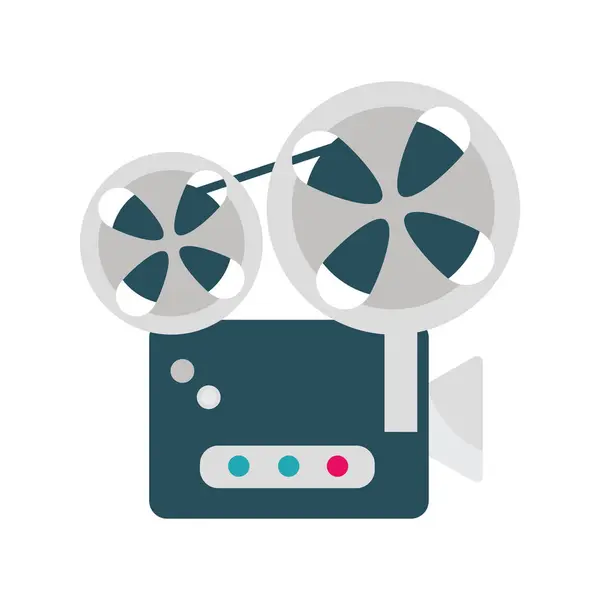 Film Device Reels Buttons Vector Isolated — Stock Vector
