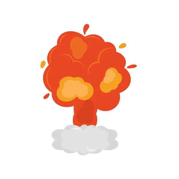 Explosion Effekt Kärnvapen Illustration Vektor Isolerad — Stock vektor