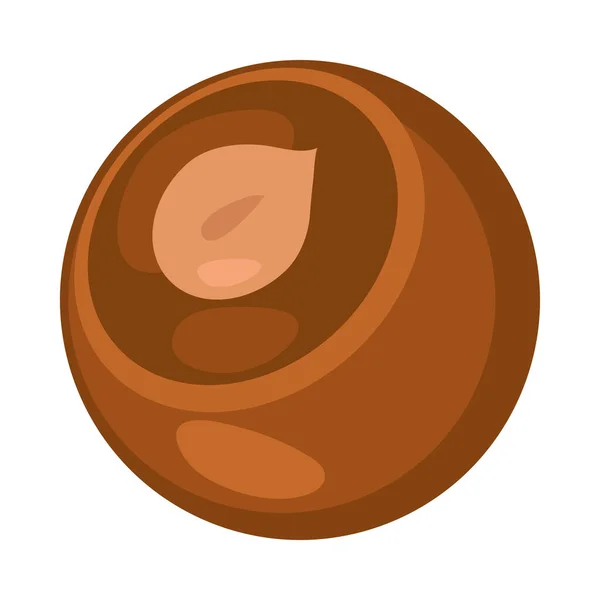 Chocolate Caramelo Dulce Icono Aislado Vector — Vector de stock