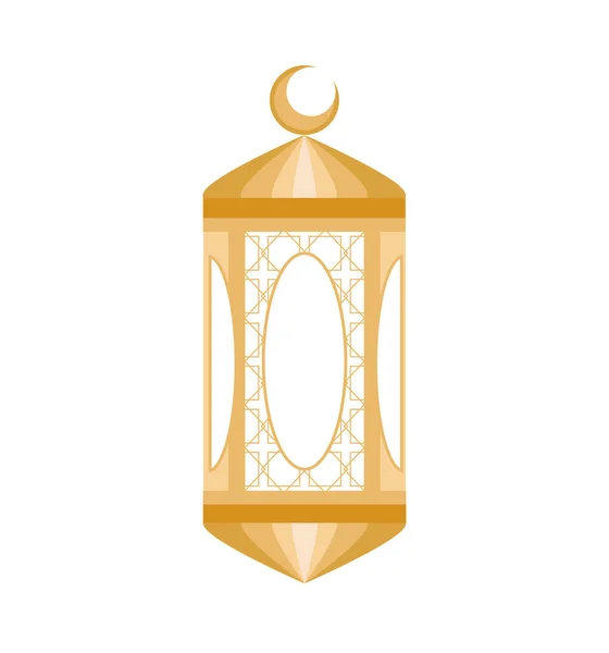 Złoty Ramadan Lampa Wektor Izolowane — Wektor stockowy