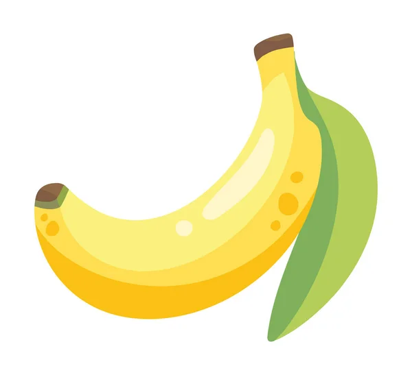 Ikona Świeżych Owoców Banana Izolowana — Wektor stockowy