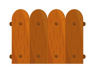 Bahçe tahtası çit kahverengi vektör izole