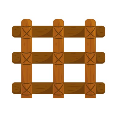 Bahçe ahşabı çizim vektörü izole edildi