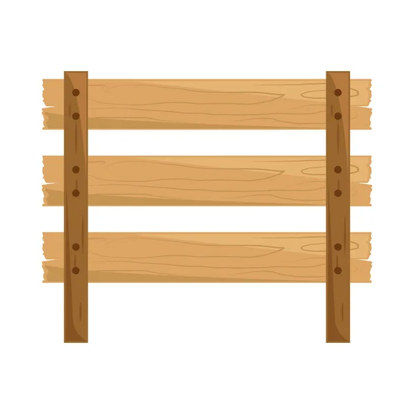 Plot Dřevěný Zahradní Vektor Izolované — Stockový vektor