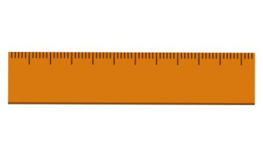 okul ahşap cetvel vektörü izole