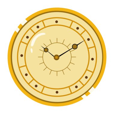 Altın saat tasarım vektörü izole