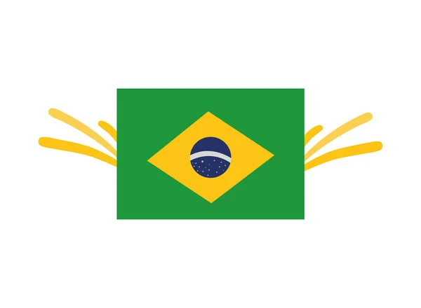 Brasil Día Celebración Bandera Vector Aislado — Archivo Imágenes Vectoriales