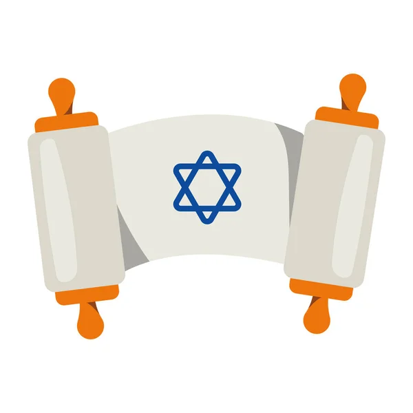 Torah Rouleau Illustration Vecteur Isolé — Image vectorielle