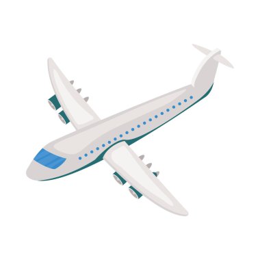 Uçak uçuş makinesi çizim vektörü izole edildi