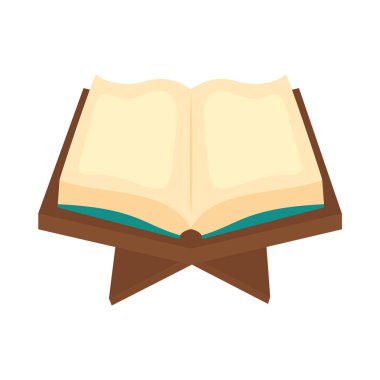 Geleneksel Kuran açık tasarım vektörü izole edildi