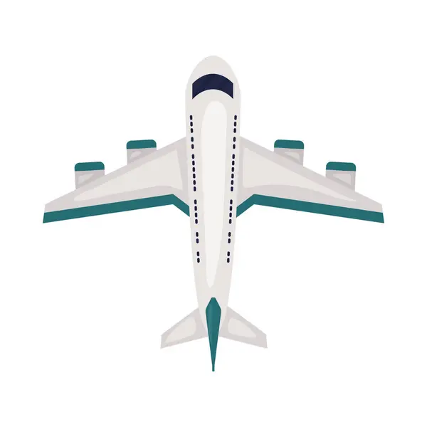 Avión Vuelo Viaje Ilustración Aislado — Vector de stock