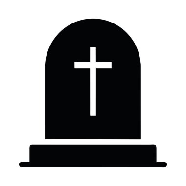 Mezarlık cadılar bayramı siluet tarzı simge