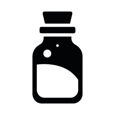 tıpa silueti simgesi ile şişe