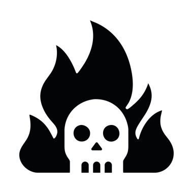 kafatası baş silueti ateşleme biçimi simgesi