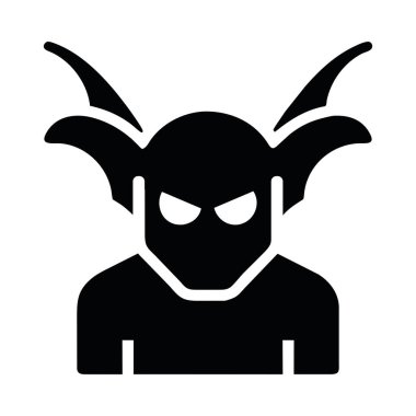 İblis karakter siluet biçimi simgesi