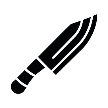 öldürücü bıçak siluet tarzı simge