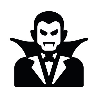 Dracula karakteri Cadılar Bayramı siluet biçimi simgesi